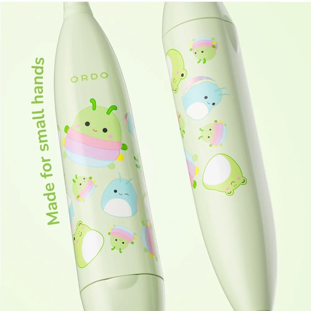 New Ordo -Squishmallow Sonic Kids Battery Toothbrush - Green Rutabaga